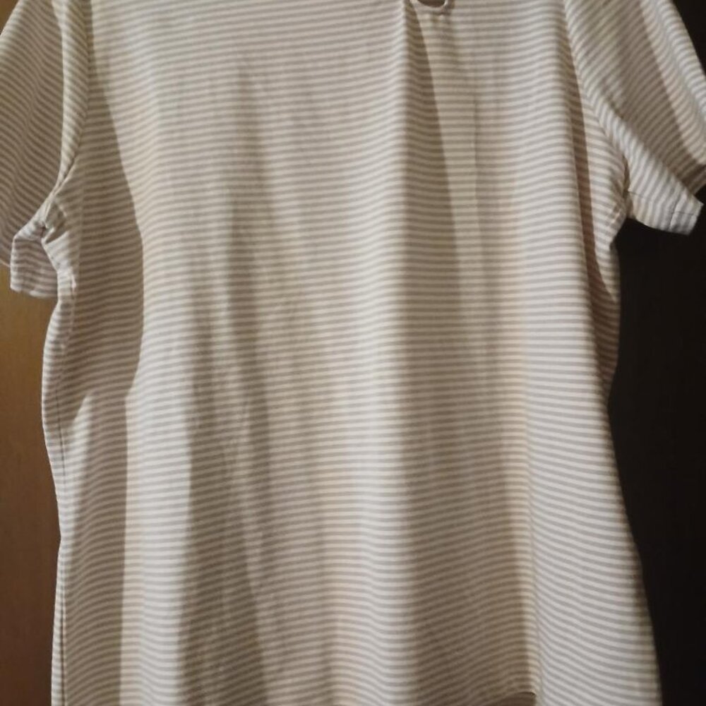 Women's Denim & Co. striped tee shirt. Size XL. New. Never been worn.